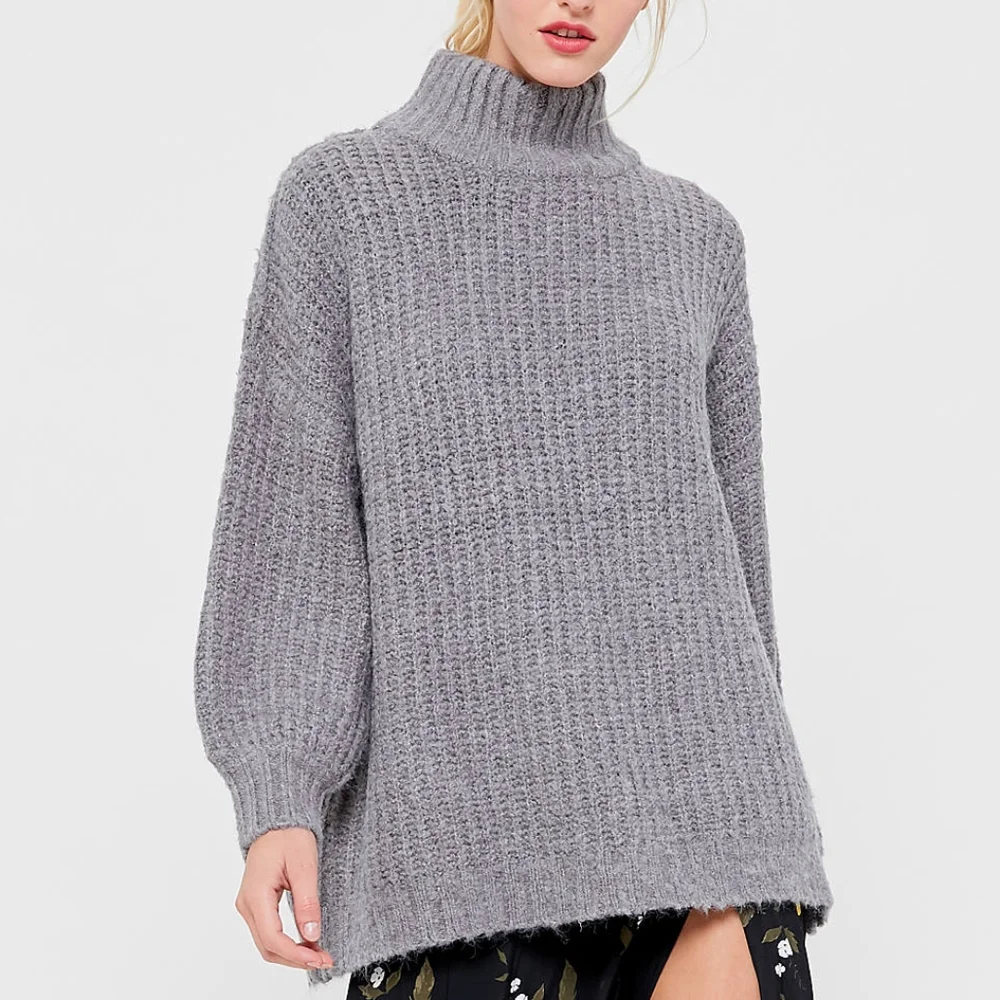 Urban Outfitters Gemini Turtleneck Tunic Sweater in Grey - Picture 6 of 10